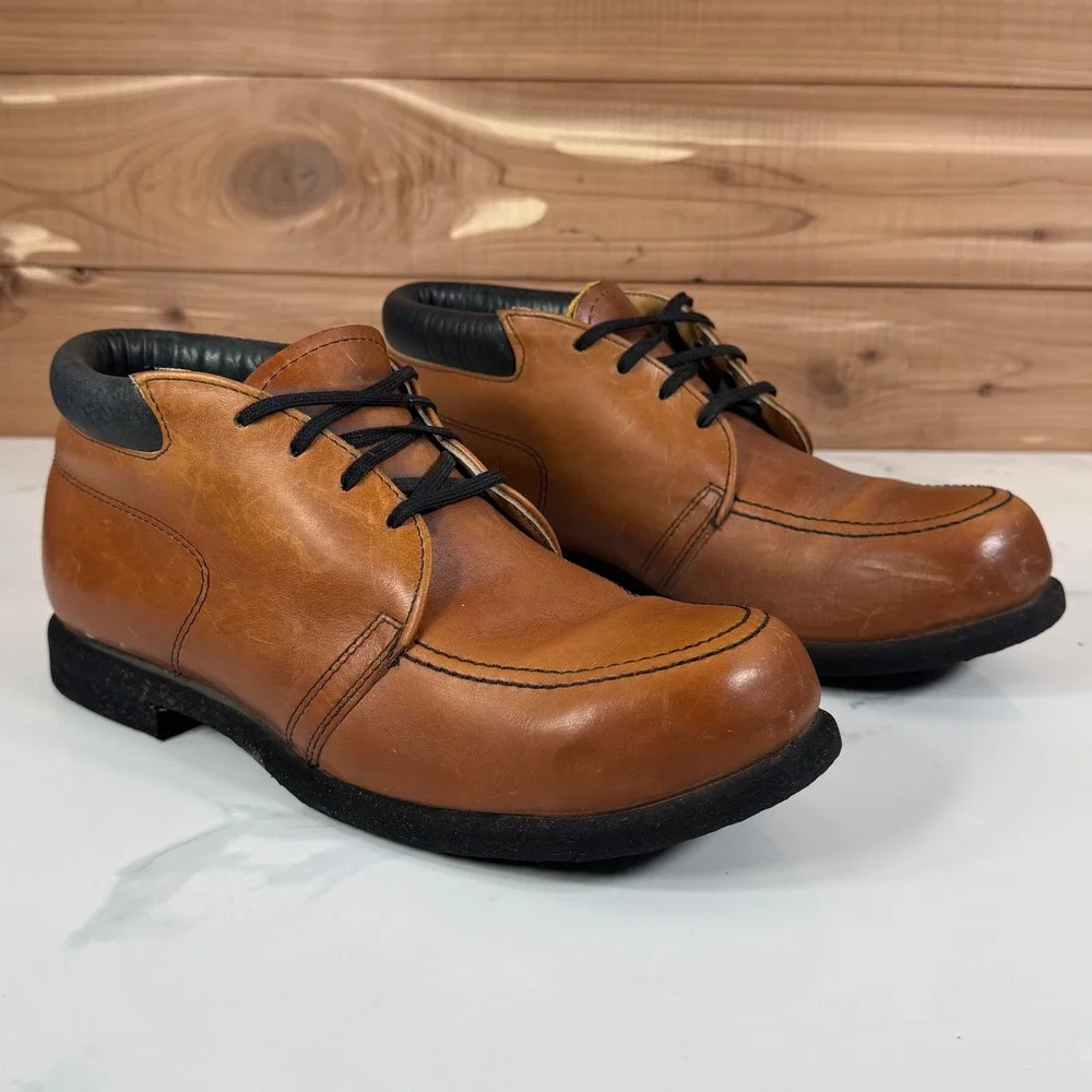 Red Wing Mens Vintage Leather Chukka‎ Oxford Shoes Brown Size 8.5 AA USA